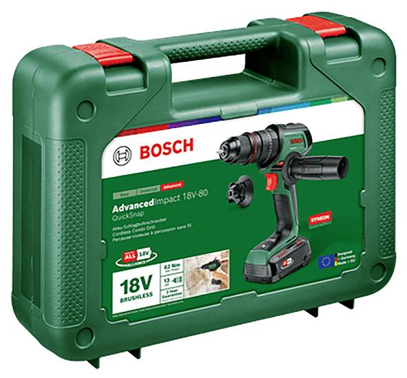 Акумуляторний ударний дриль Bosch Home and Garden AdvancedImpact 18V-80 QuickSnap