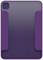 Fioletowe etui na tablet z zaokrąglonymi rogami i dwoma klapkami po bokach. Obudowa zapewnia ochronę i charakteryzuje się minimalistycznym designem.