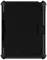 Czarny, twardy plastikowy pokrowiec na tablet, zapewniający ochronę dzięki wytrzymałej konstrukcji. Na powierzchni wyciśnięto logo marki 'OtterBox'.