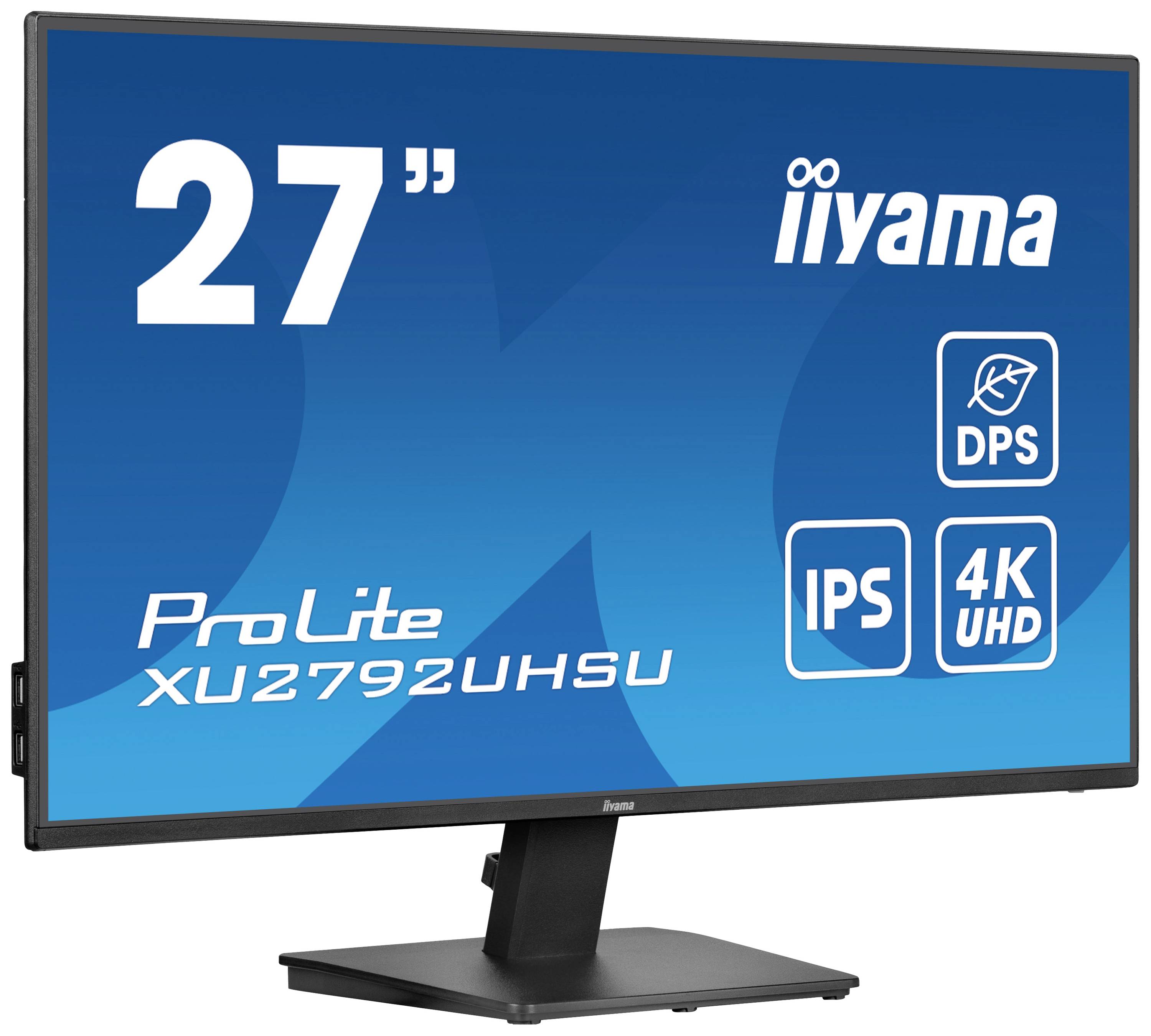 Монітор Iiyama ProLite XU2792UHSU-B6 EEK F (A - G) 68,6 см (27 дюймів) 3840 x 2160 пікселів 16:9 4 мс HDMI, DisplayPort, навушники