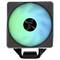 Wentylator komputerowy z świecącym światłem LED w kolorach zielonym i niebieskim. Do chłodzenia obudów komputerowych lub procesorów.