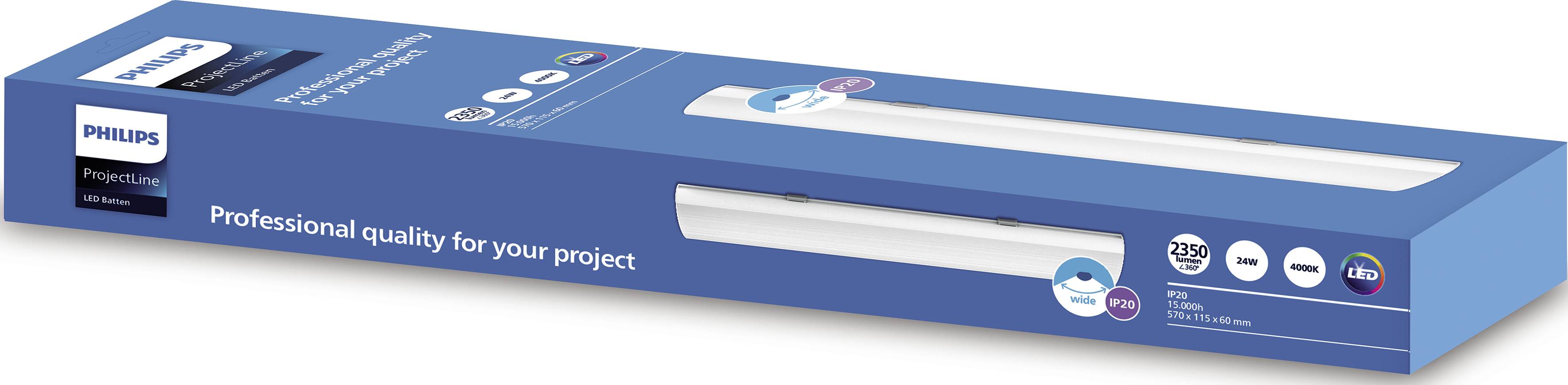 Світлодіодна лампа Philips LED Projectline Batten W12L57 2350lm 4000K 8718696169421 24 Вт 2350 лм Світлодіодна лампа для вологого 