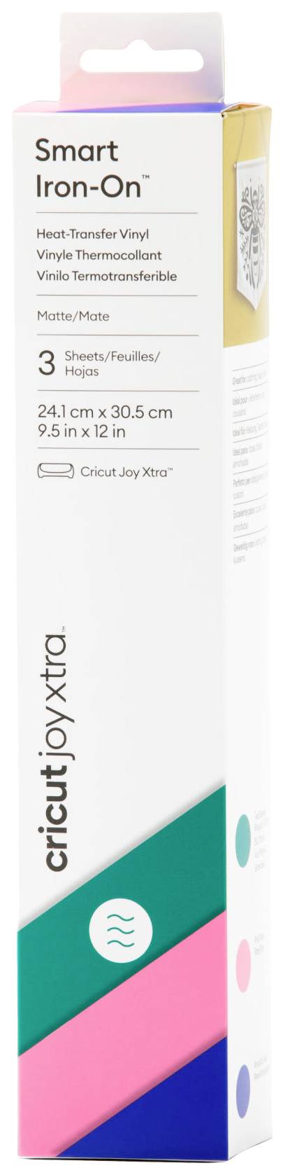 Набір для нанесення фольги Cricut Smart Iron-On Joy Xtra, ширина різання 30,5 см, бірюзовий, синій, рожевий
