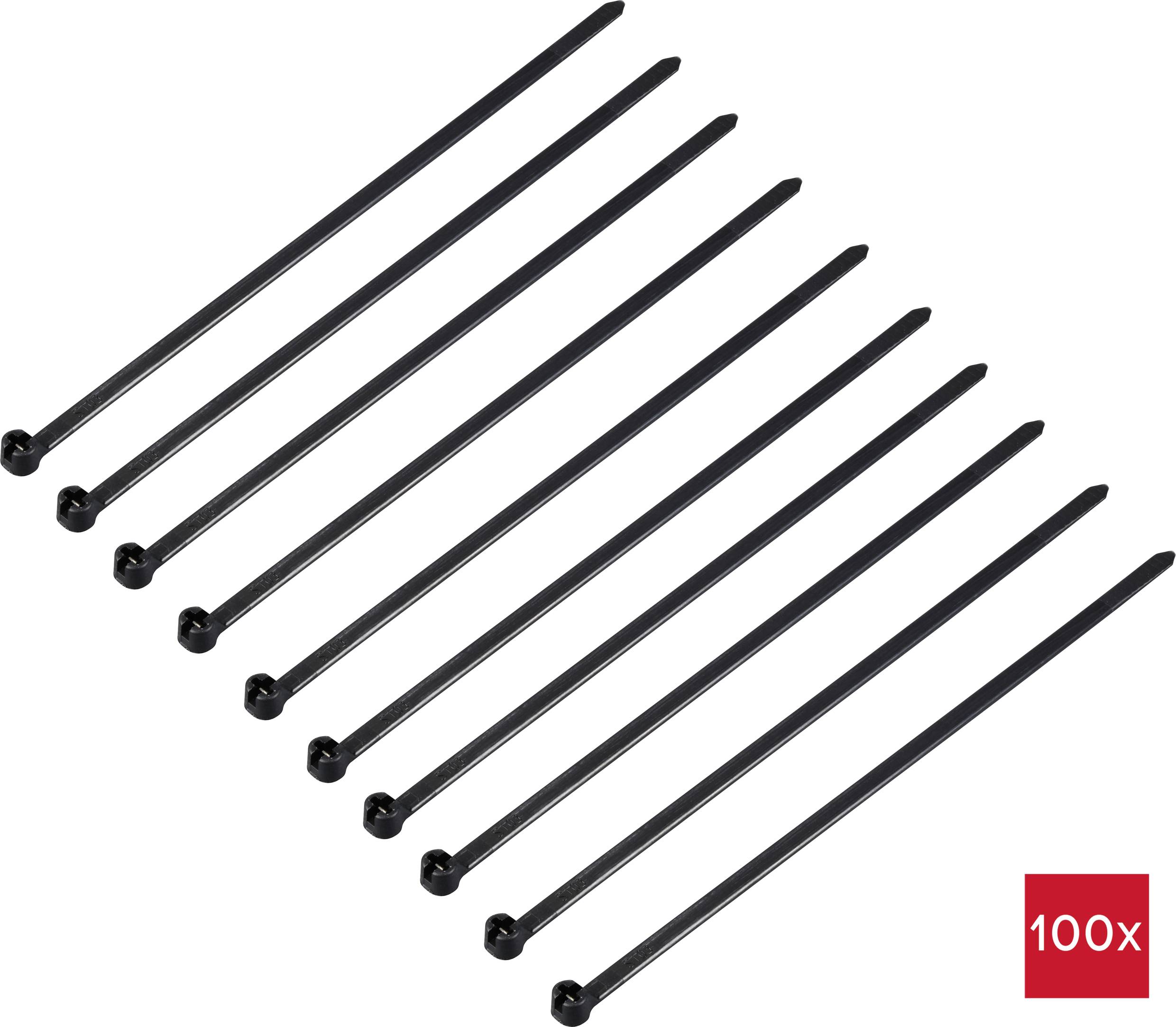 Кабельні стяжки TRU COMPONENTS TC-12814140, 140 мм, поліамід 6.6, 100 шт.