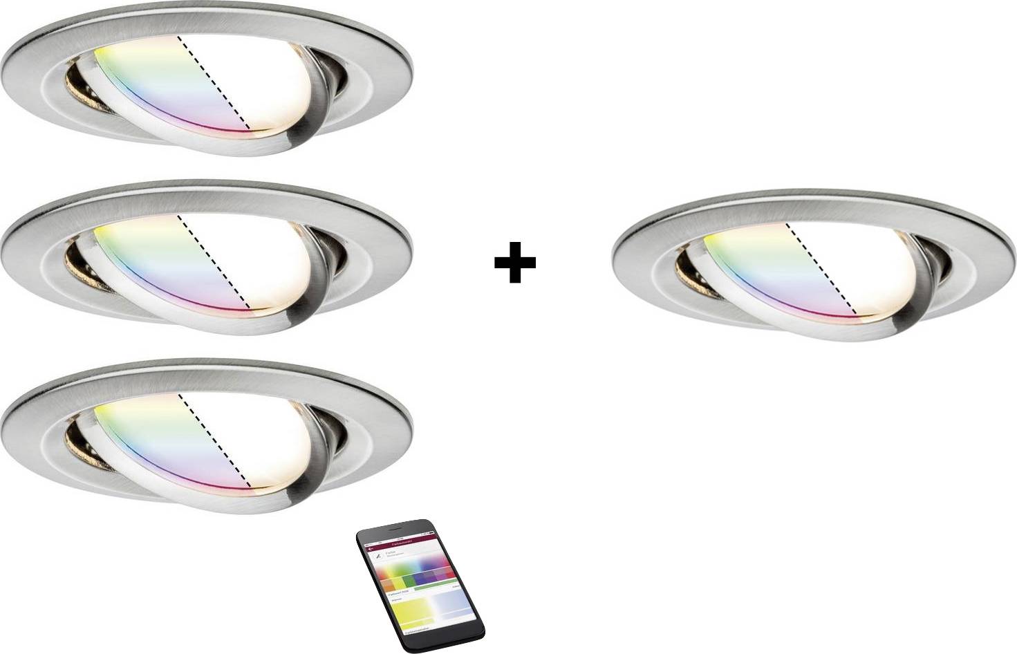 Світлодіодне освітлення салону Paulmann 4064161325804, комплект з 4 предметів, 20,8 Вт, 400 лм