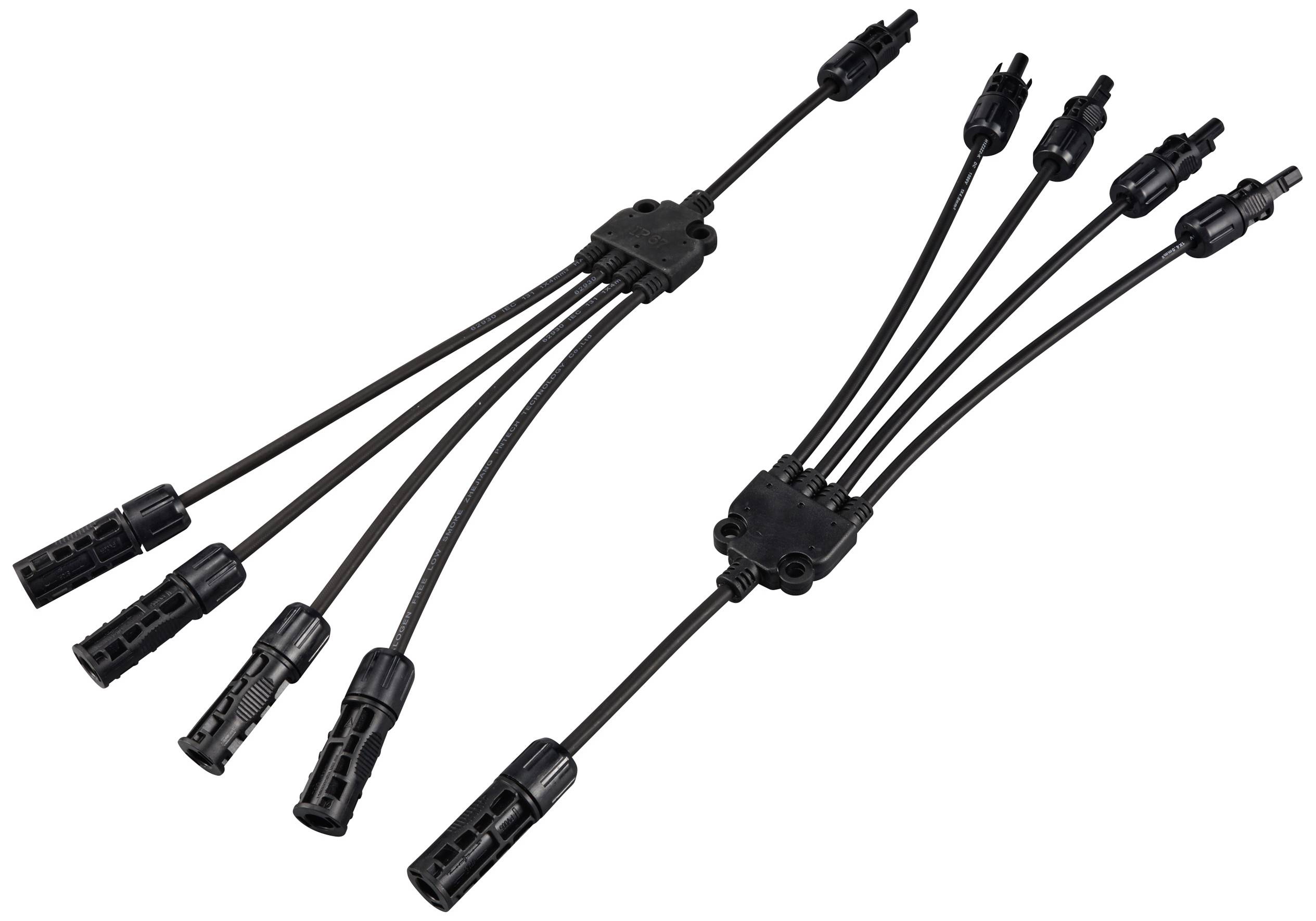 Y-подібний кабель Sygonix 4-1, адаптер 1500 В SY-6407994, розетки: 4, 1, 1500 В/DC, 46,5 см