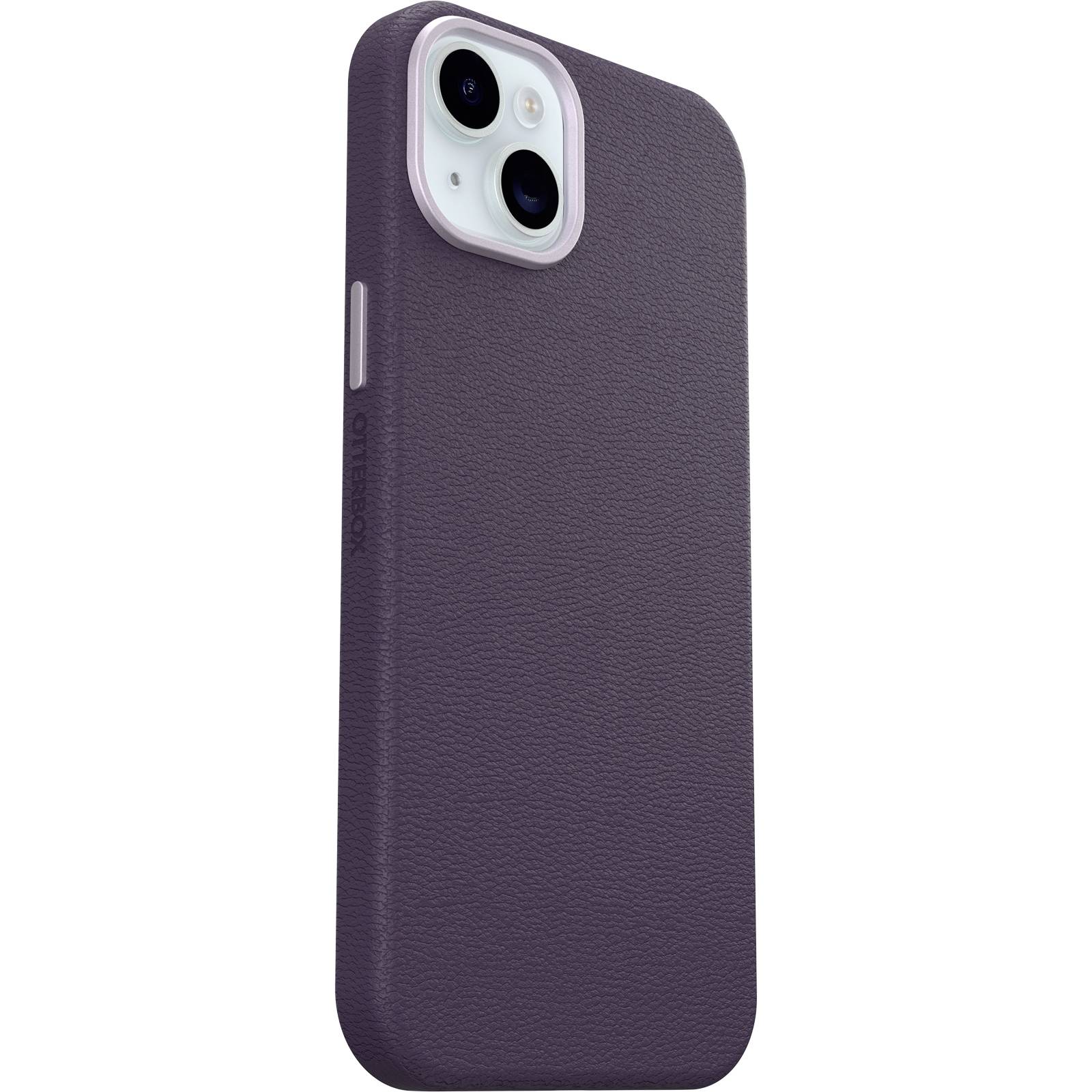 Etui Lila na smartfon w skośnym ujęciu z boku, z teksturowanym wykończeniem oraz wycięciami na aparat i przyciski.
