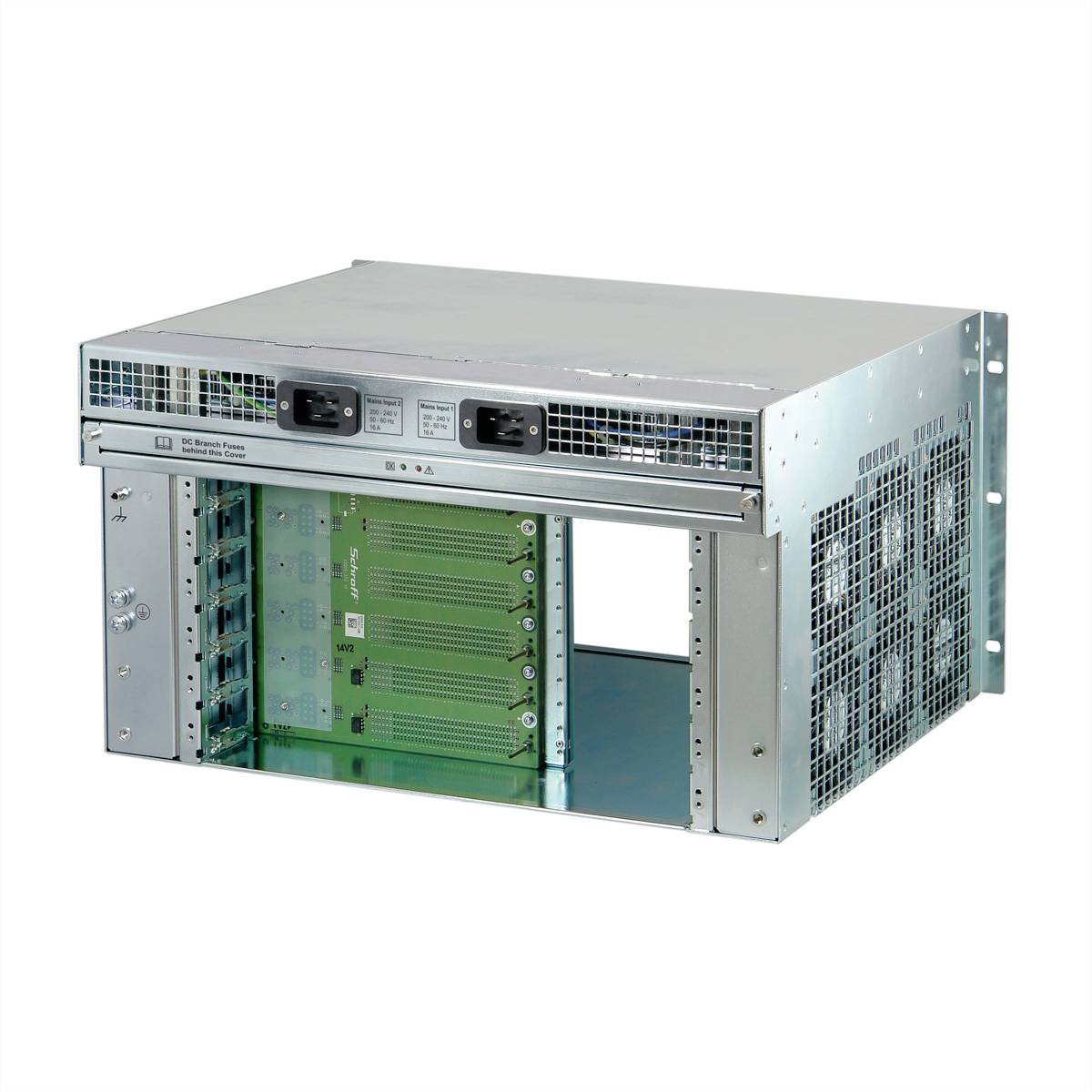 Pusty, srebrny rama obudowy serwera z wieloma otworami wentylacyjnymi po bokach i z przodu, odpowiednia dla urządzeń sieciowych.