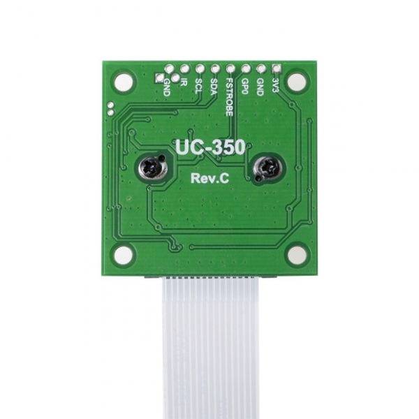 Moduł płytki drukowanej z opisem 'UC-350 Rev.C'. Widoczne obwody elektryczne i złącza elementów.