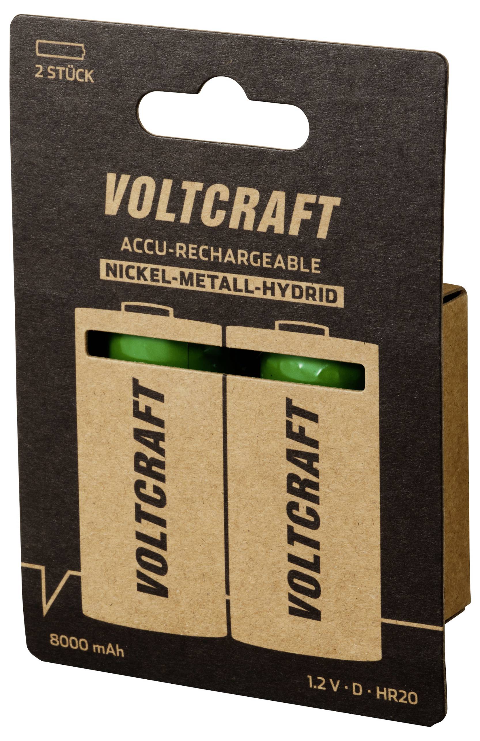 Акумулятор D/R20 VOLTCRAFT VC-16026035 NiMH 8000 мАг 1.2 В 2 шт.