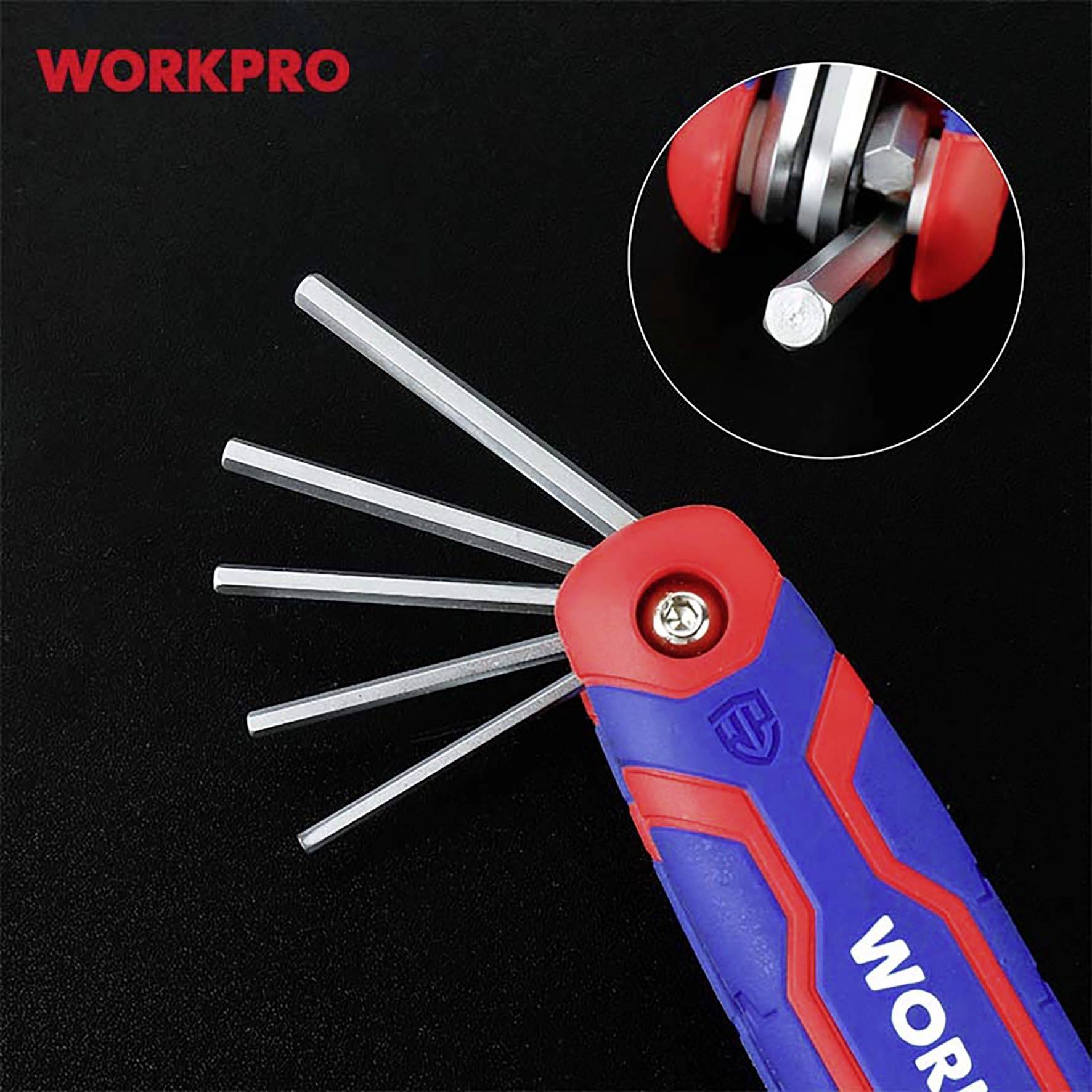 Зовнішній шестигранний ключ WorkPro WP222019 1,5 мм, 2,0 мм, 2,5 мм, 3,0 мм, 4,0 мм, 5,0 мм, 6,0 мм, 8,0 мм