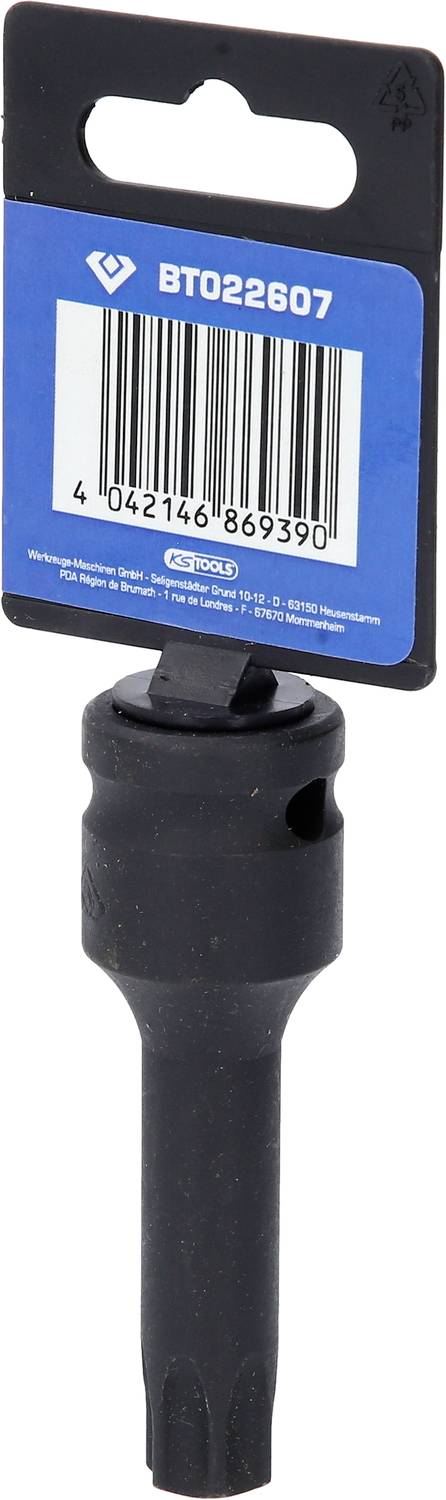 Czarny sprzęt roboczy z niebieskim opakowaniem na górze. Kod kreskowy zawiera numer '4042146869390'.