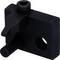 Czarna część mechaniczna z dwoma cylindrycznymi wypustkami i otworem po prawej stronie. Stosowana w zastosowaniach technicznych.