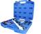 Niebieski kufer narzędziowy z otwartą pokrywą, prezentujący różne narzędzia specjalistyczne, w tym wiertła i przyrządy pomiarowe, ułożone w uporządkowanych przegródkach.