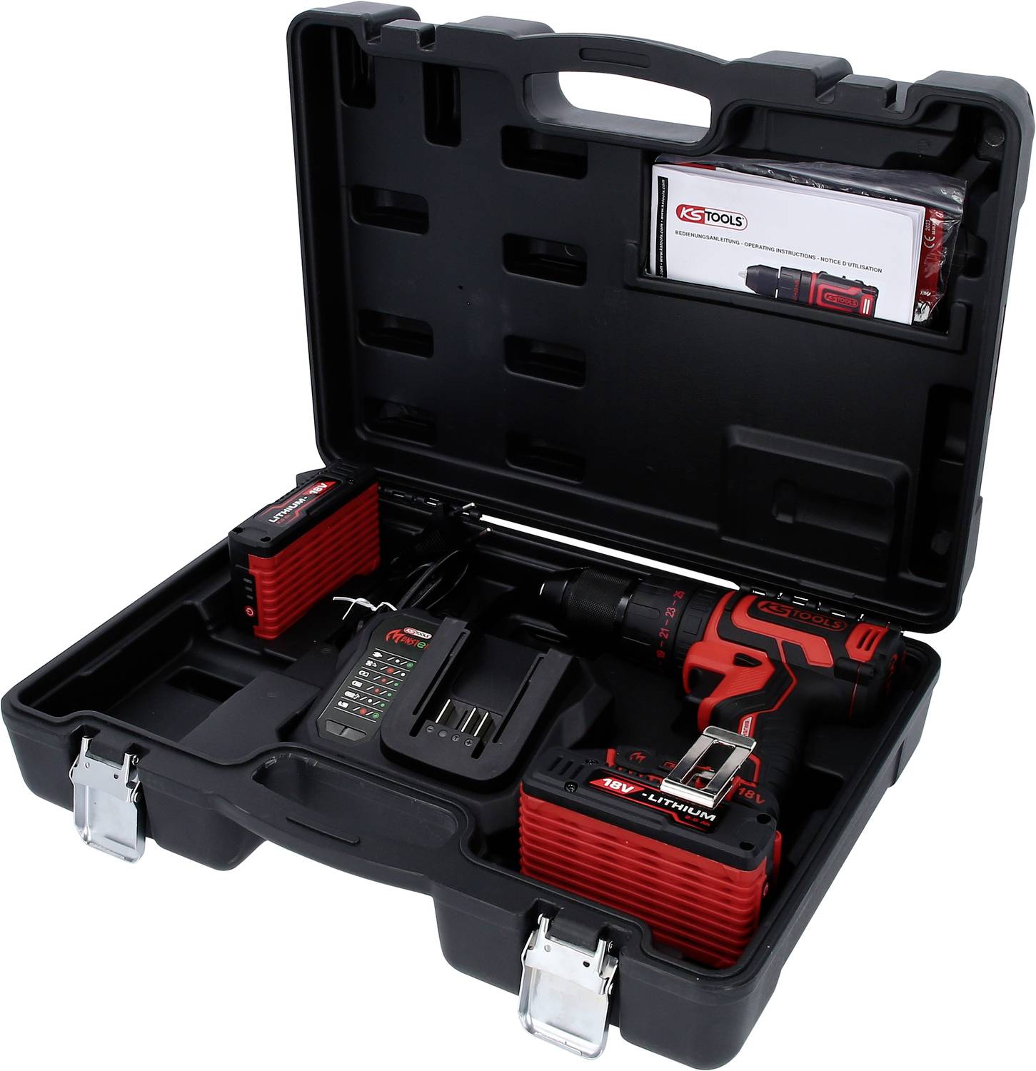 KS Tools 515.6300 Ударний гайковерт 60 Нм 18 В Кількість акумуляторів у комплекті 2 літій-іонні акумулятори 2 Аг