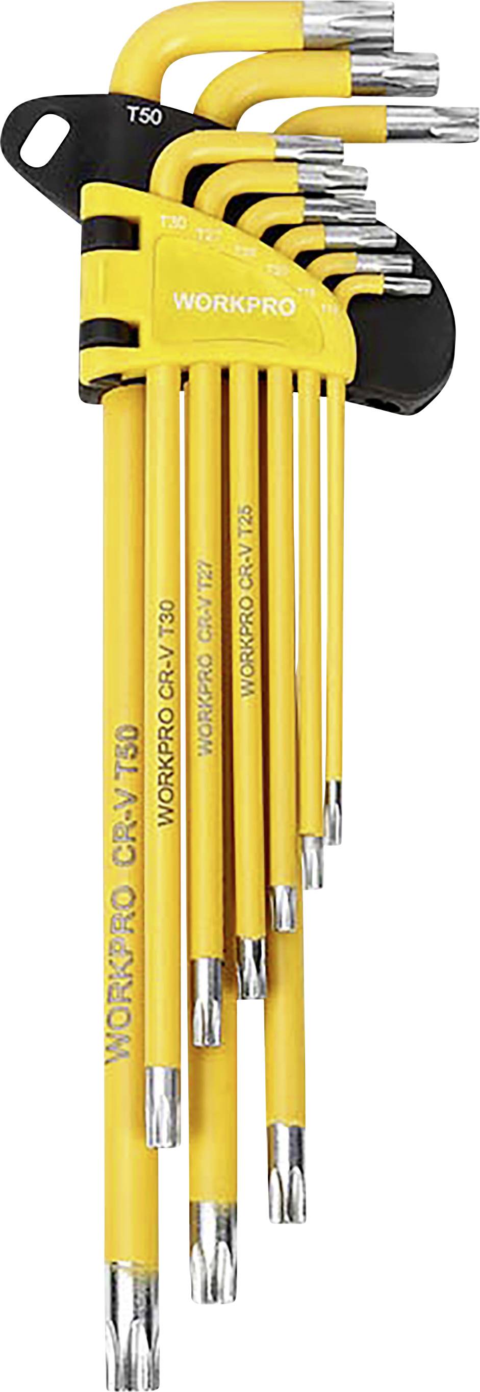 Набір ключів WorkPro TX з Т-подібним профілем T 10, T 15, T 20, T 25, T 27, T 30, T 40, T 45, T 50