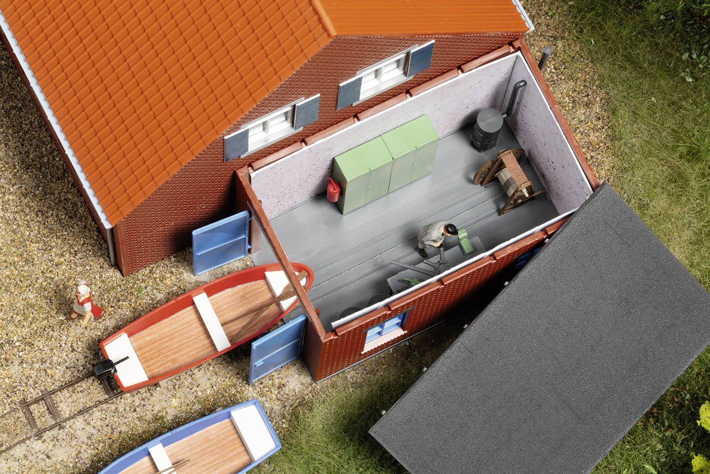 Човновий док зі сліпом Auhagen 11476 H0 комплект для складання 1 шт.