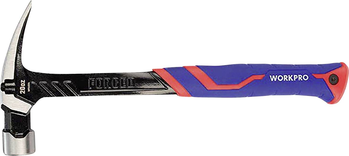 Молоток столярний WorkPro WP241014 з ергономічною ручкою, твердий 560 г 1 шт.