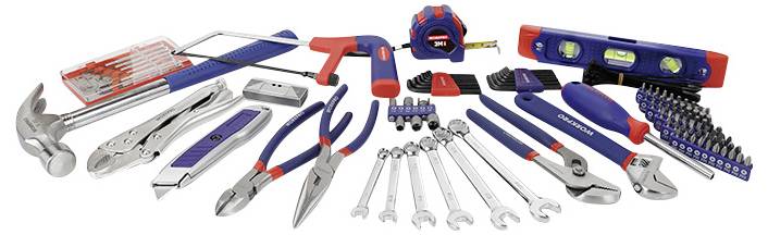 WorkPro WP209010 Универсальный набор инструментов для самостоятельного ремонта в сумке 156 предметов.