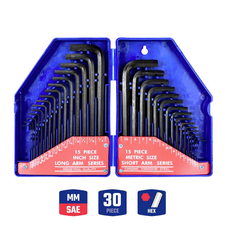 Набір шестигранних ключів WorkPro 0.7 мм, 0.9 мм, 1.3 мм, 1.5 мм, 2.0 мм, 2.5 мм, 3.0 мм, 4.0 мм, 4.5 мм, 5.0 мм, 5.5 мм, 6.0 мм, 