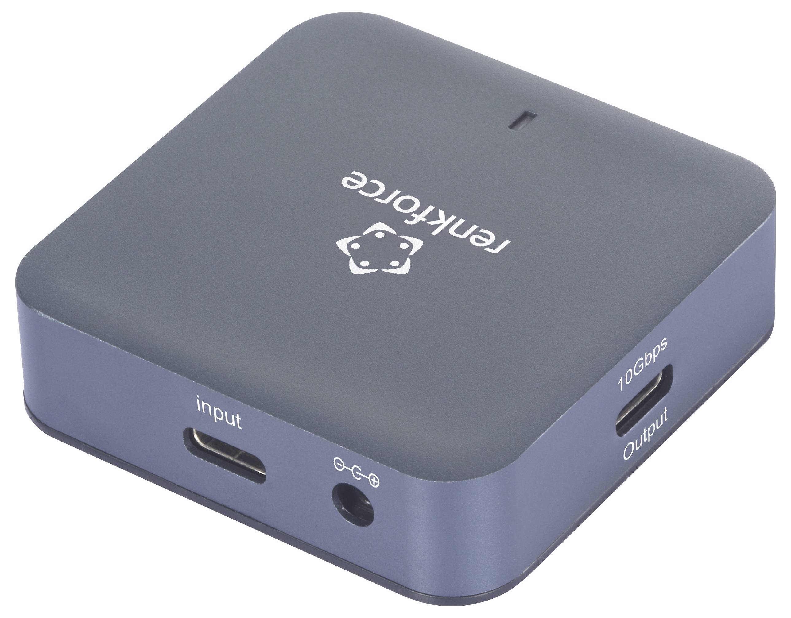 USB-хаб Renkforce RF-6416462, 2+2 порти USB-A, USB-C®, USB 3.2 Gen2, 10 Гбіт/с, алюмінієвий корпус, з штекером USB-C, алюмінієвий 