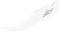 Białyy, zakrzywiony nóż zastępczy z tworzywa sztucznego firmy 'slice' z zakrzywionym ostrzem.