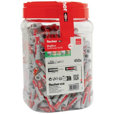Zestaw kołków Fischer DuoPower 570549 8 mm 450 szt.