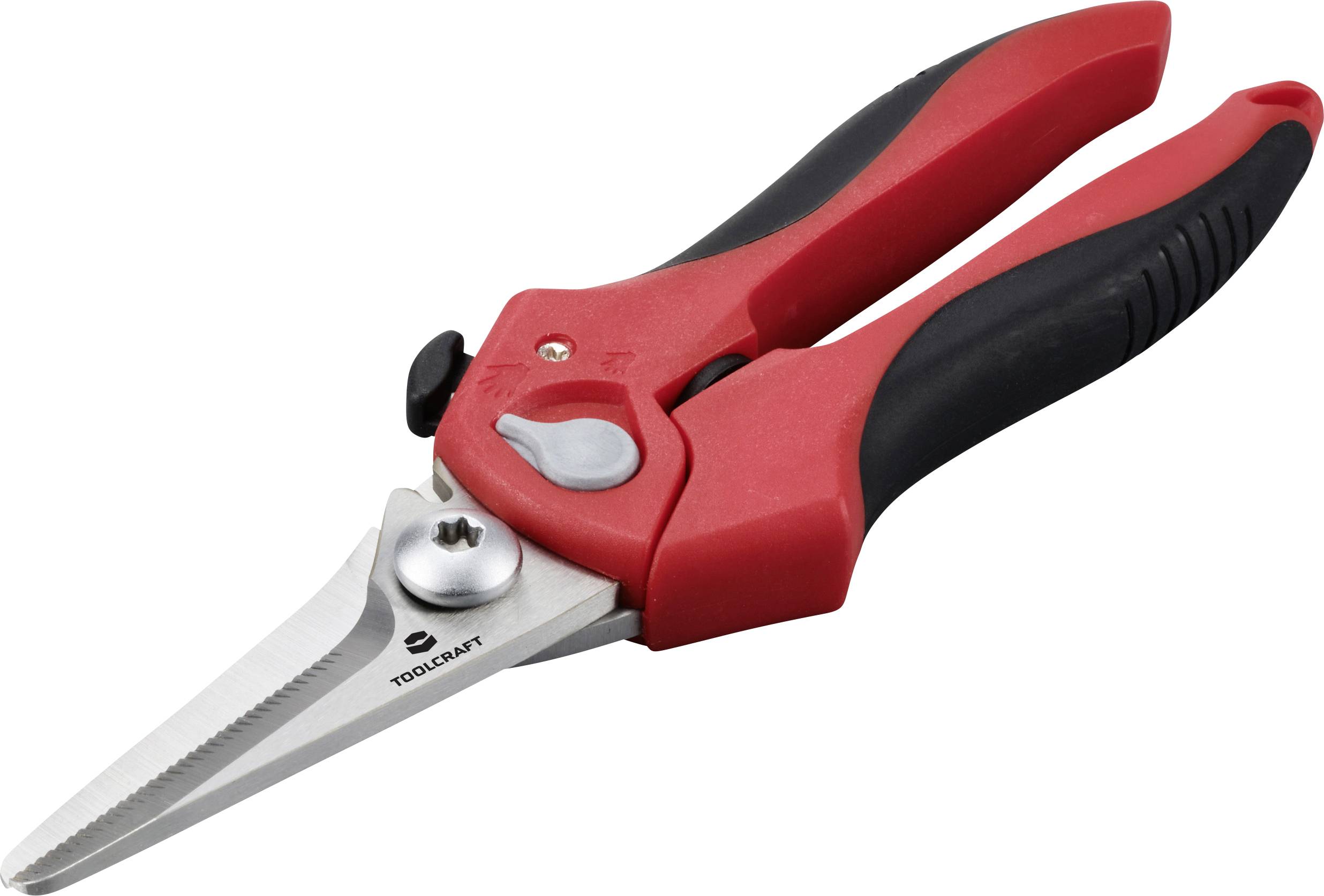 Ножиці універсальні TOOLCRAFT TO-9625917 205 мм червоні, чорні