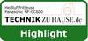 Na zdjęciu widnieje: 'Frytownica na gorące powietrze Panasonic NF-CC600, TECHNIKA W DOMU.pl, Test pojedynczy 4/2024, Wyróżnienie'.