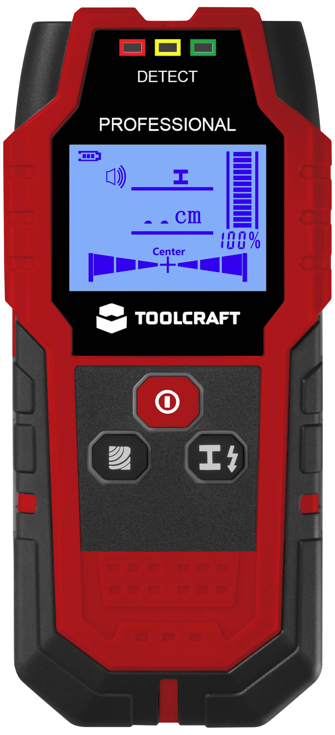 Детектор TOOLCRAFT TO-9627699 Максимальна глибина виявлення 120 мм Призначення: деревина, чорні метали, кольорові метали, дроти пі