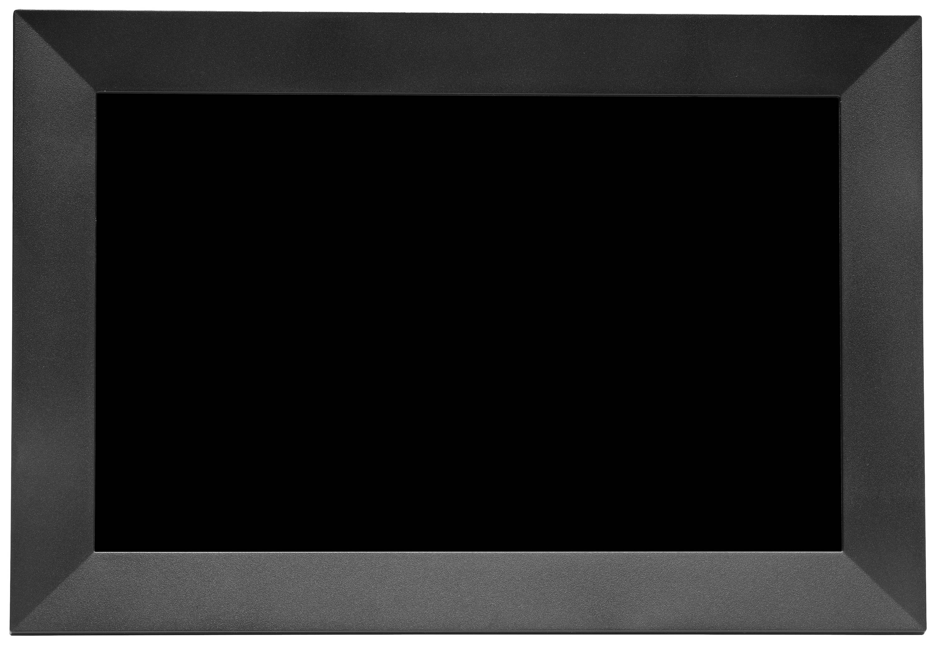 Pusty czarny ramka na zdjęcia z szeroką, matową czarną obwódką.