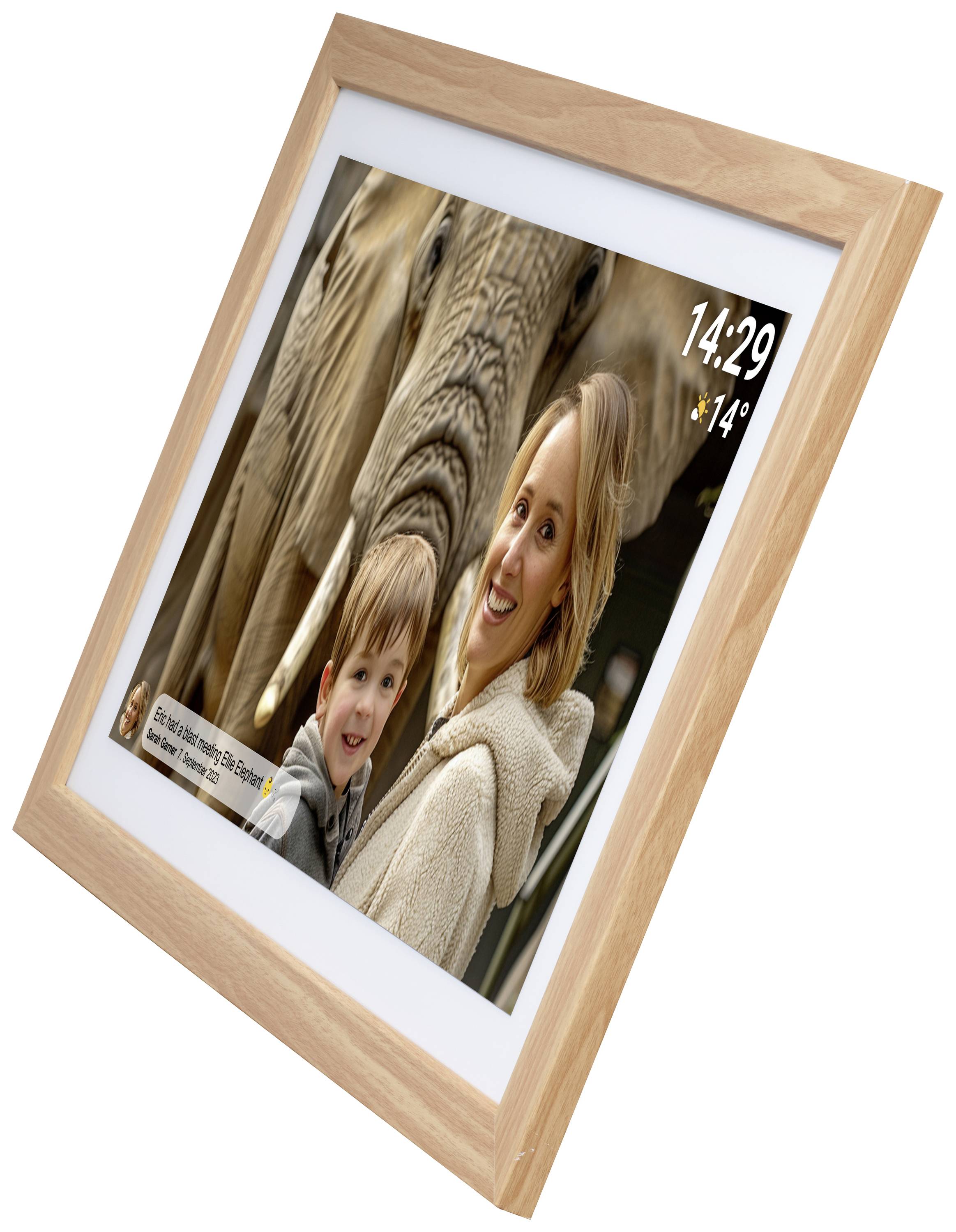 Цифрова фоторамка Denver PFF2162LW WiFi 54,6 см 21,5 дюйма 1920 x 1080 пікселів 32 ГБ Деревина