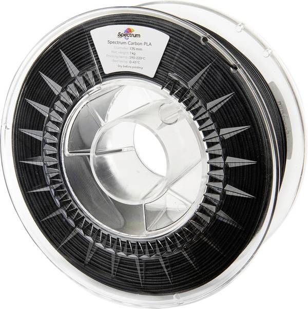 Filament do drukarek 3D PLA-CF Spectrum Filaments 80466, Średnica filamentu: 1.75 mm, 1000 g, czarny