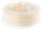 Szpula z białym materiałem do druku 3D, stosowanym do wytwarzania obiektów w technologii druku trójwymiarowego.