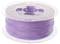 Szpula z fioletowym, trójwymiarowym tworzywem drukarskim na przezroczystym nośniku z tworzywa sztucznego.