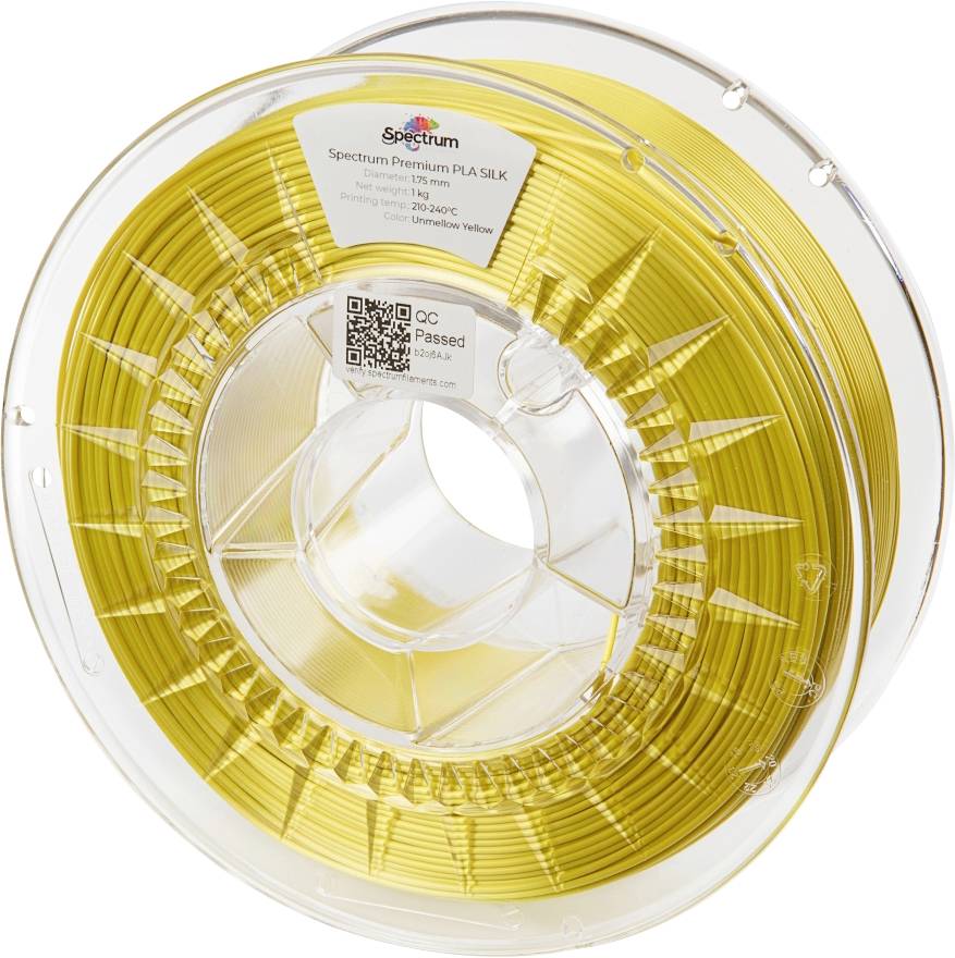 Filament do drukarek 3D PLA półmatowy Spectrum Filaments 80267, Średnica filamentu: 1.75 mm, 1000 g, Niełagodny żółty, żółty