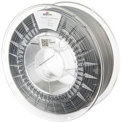 Przezroczysta szpula z srebrnym włóknem do druku 3D PLA firmy Spectrum, etykieta z napisem 'Silver Star', o średnicy 1,75 mm.