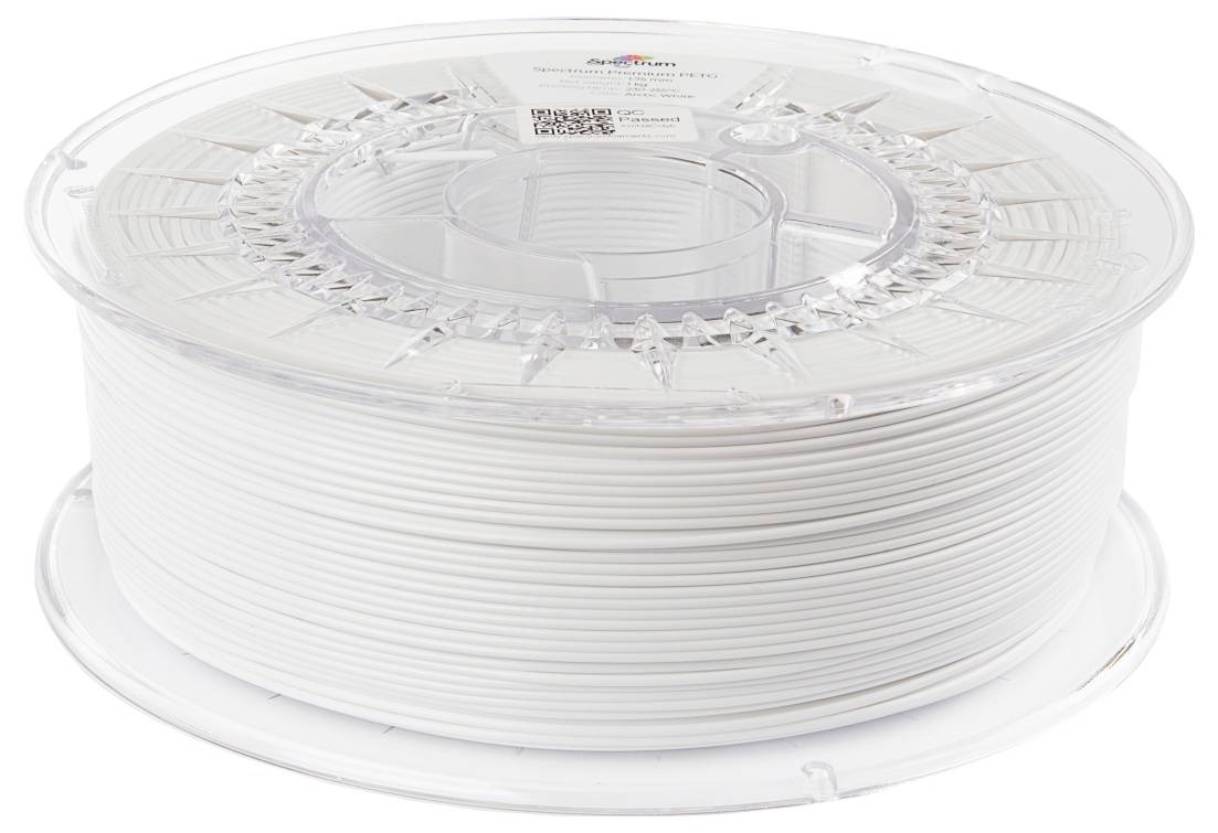 Філамент для 3D-принтерів PETG Spectrum Filaments 80057, Діаметр філаменту: 1,75 мм, 1000 г, арктично-білий, білий, білий