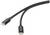 Czarny, pleciony kabel USB-C z wtyczkami na obu końcach, przeznaczony do ładowania lub przesyłania danych.