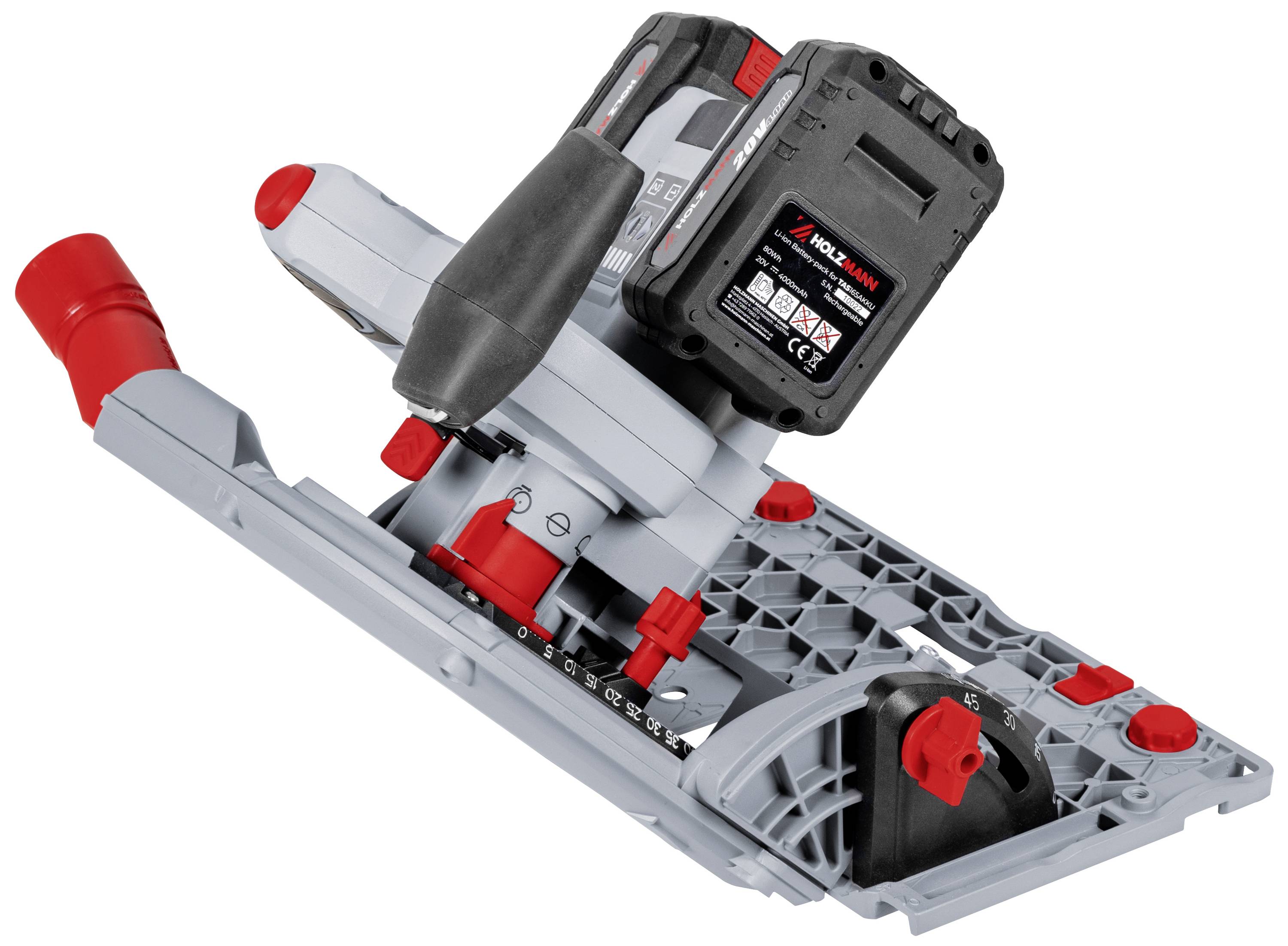 Holzmann Maschinen TAS165AKKU Акумуляторна занурювальна пилка 20 V Максимальна глибина різання (90°) 59 мм