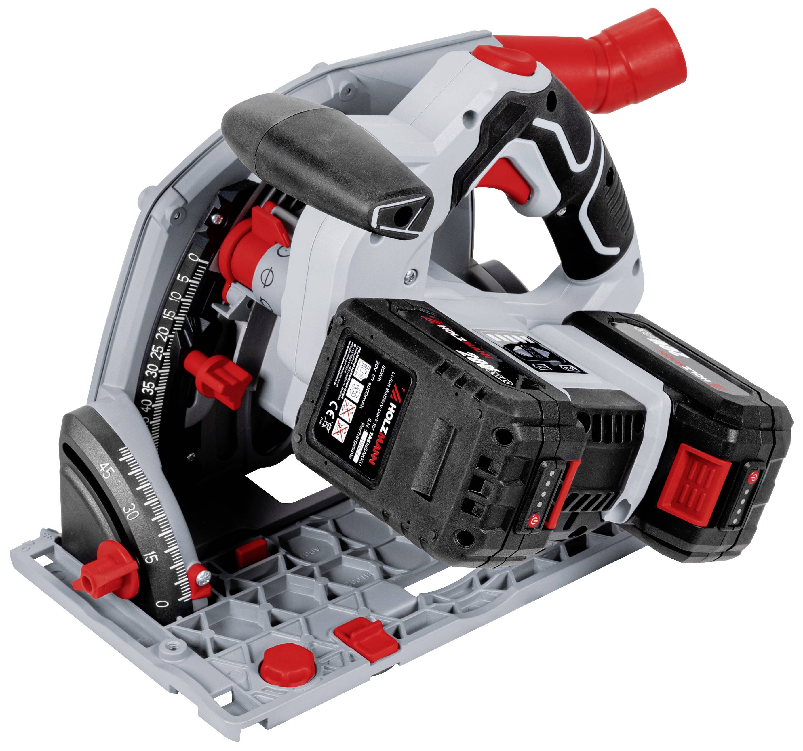 Holzmann Maschinen TAS165AKKU Акумуляторна занурювальна пилка 20 V Максимальна глибина різання (90°) 59 мм