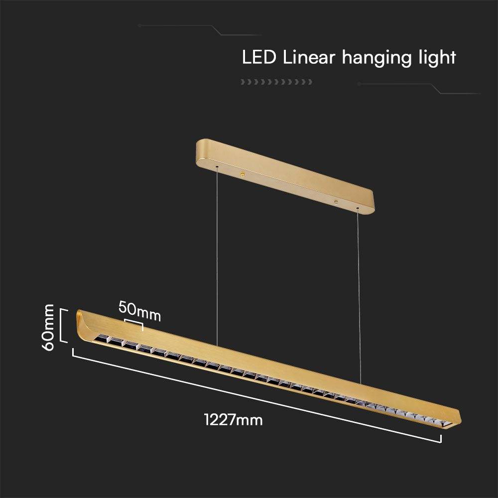 Lampa podwieszana LED V-TAC VT-7-36-G 23344 LED 36 W złoty 2880 lm-5