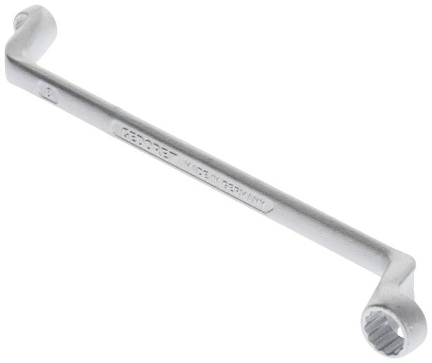 Dwustronny klucz oczkowy z napisem 'Gedore Germany' na trzonku, przeznaczony do odkręcania lub dokręcania nakrętek i śrub.