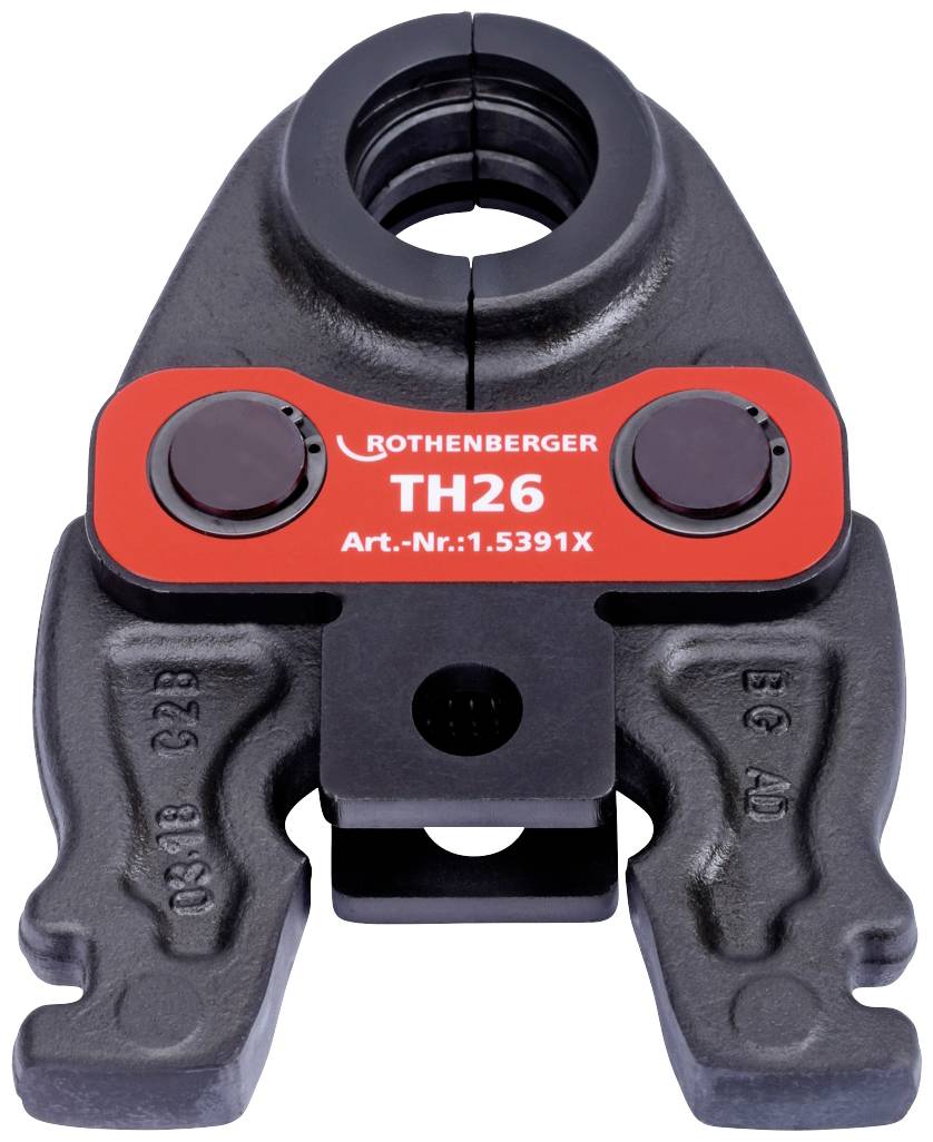 Czerwone i czarne narzędzie marki Rothenberger z napisem 'TH26 Art.-Nr.:1.5391X' do połączeń rurowych.