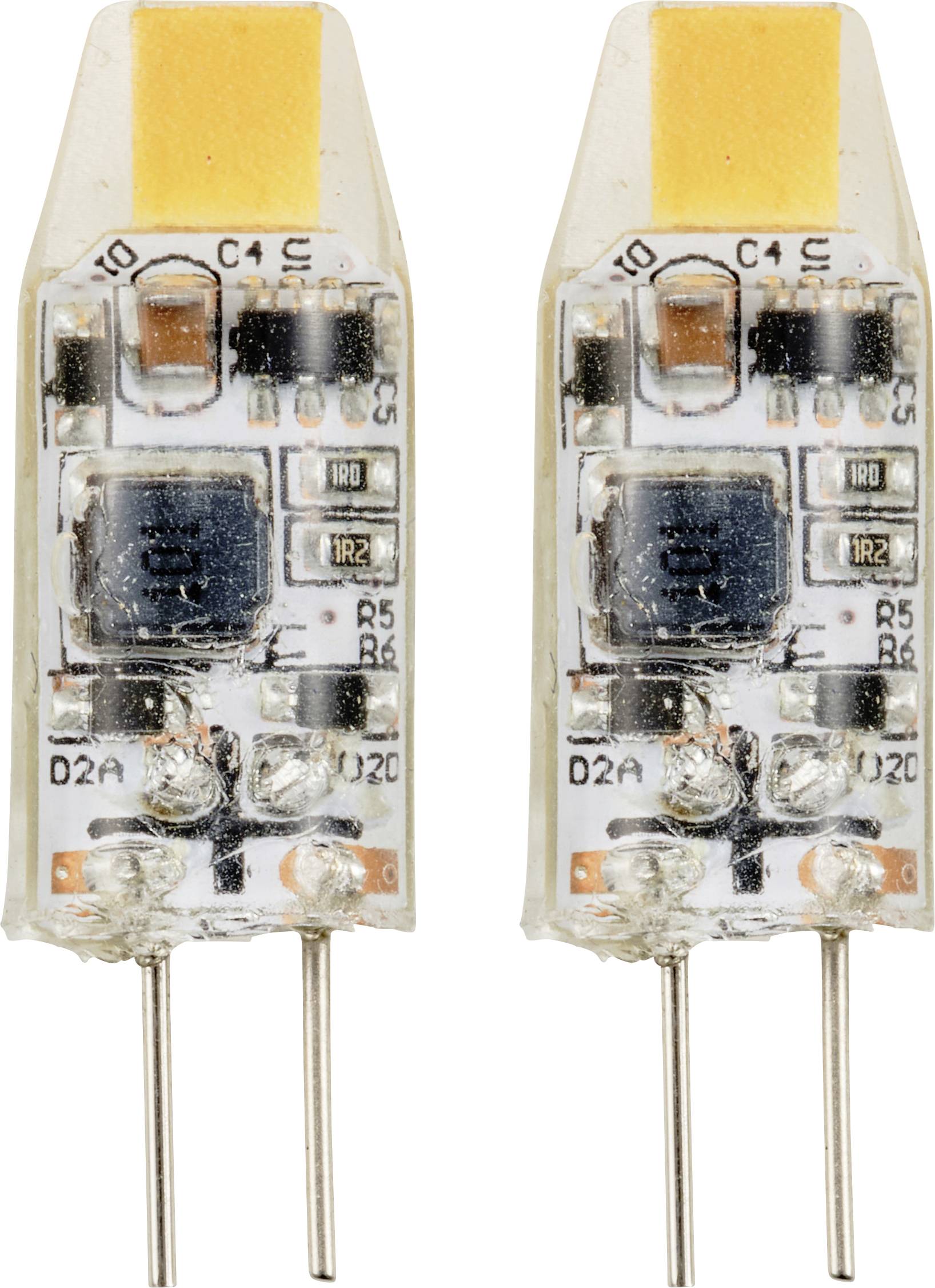 Світлодіодна лампа Sygonix SY-6442038 G4 1 Вт = 10 Вт 100 лм теплий білий 2 шт.