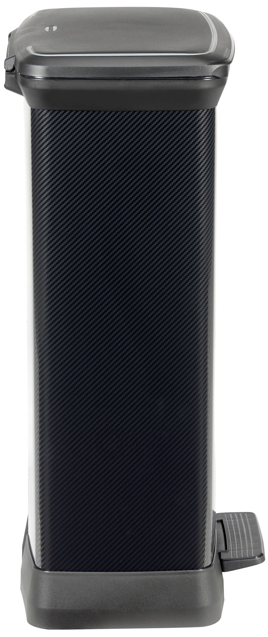 Сміттєвий бак Curver Deco bin metallics 246364 50 л (Ш x В x Г) 390 x 720 x 290 мм чорний 1 шт.