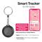 Inteligentny Lokalizator do urządzeń iOS. Zdjęcie przedstawia tracker do kluczy oraz aplikację z mapą. Idealny do kluczy, walizek i innych przedmiotów. Z wymienną baterią CR2032.