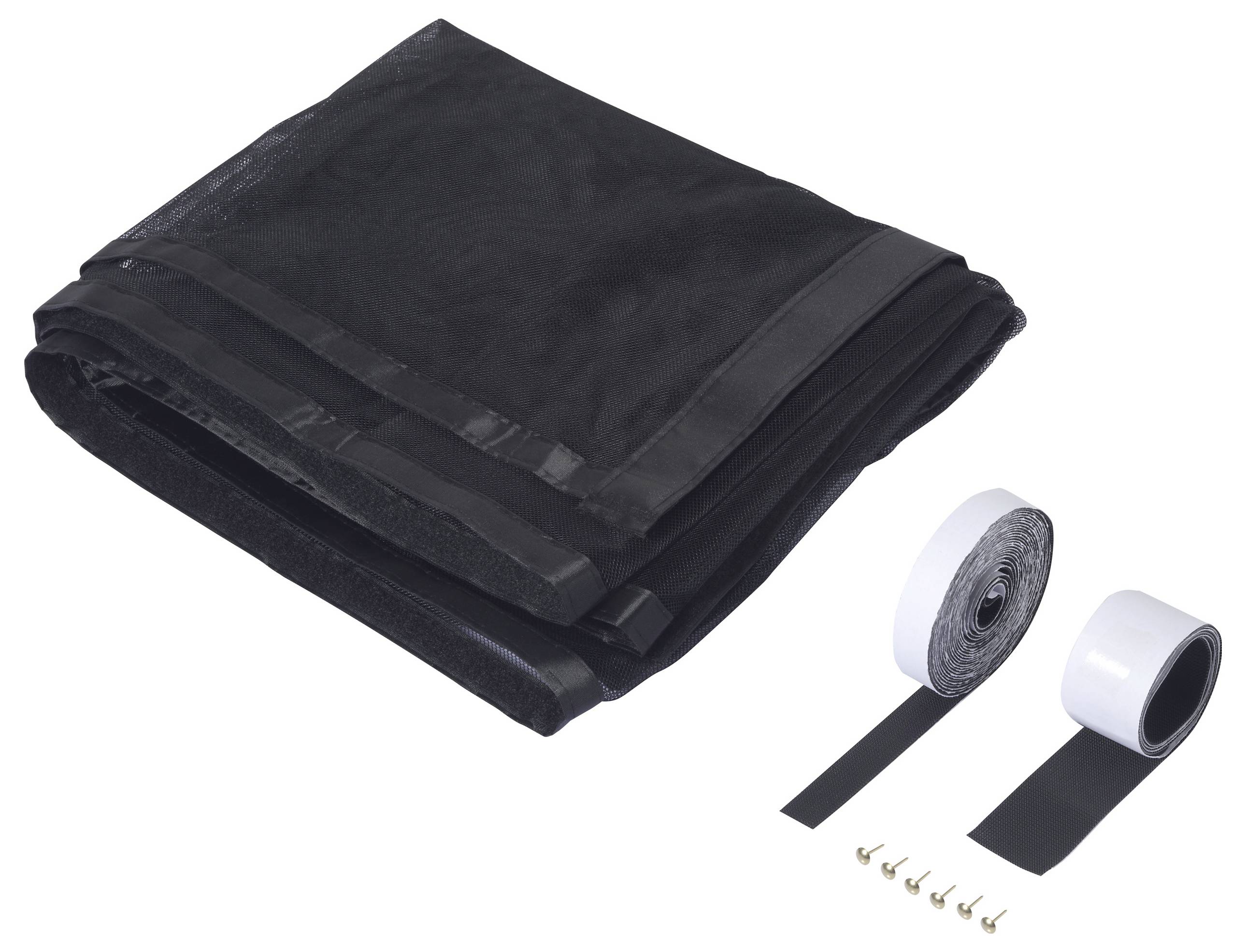 Renkforce RF-IS-100 RF-6442918 Магнітна штора (Д x Ш) 210 см x 90 см чорна 1 шт.