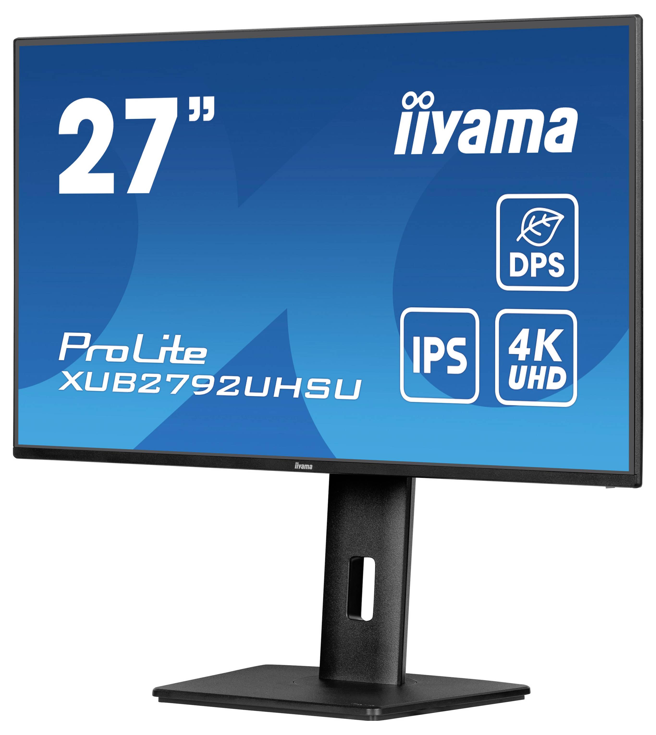 Monitor Iiyama 27 cali z serii ProLite XUB2792UHSU, z technologią IPS, rozdzielczością 4K i funkcją DPS.