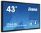 43" monitor iiyama, model ProLite TF4339AS-B1AG, z funkcją dotyku 40-punktowego.